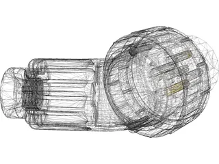 10 Amp Clipsal Plug (4 pin) 3D Model