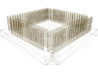 CPU Chip 3D Model