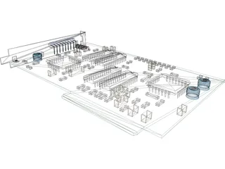 Small Circuitboard 3D Model