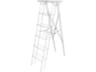 Folding Ladder 3D Model