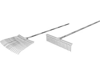 Lawn Rakes 3D Model