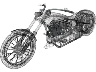 Custom Chopper 3D Model