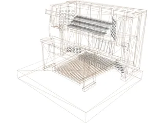 Church Organ 3D Model