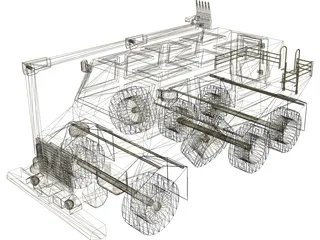 Buffalo Mine Clearing Armored Vehicle 3D Model