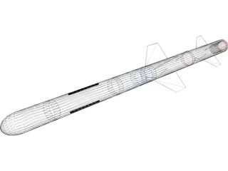 RIM-7 Sea Sparrow Missile 3D Model