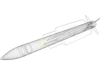 RIM-66 SM-2 Missile 3D Model