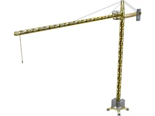 Crane Tower Structure 3D Model