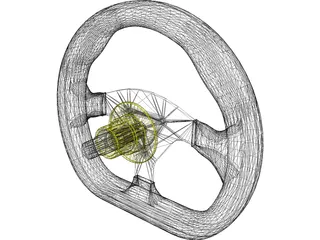 Race Car Steering Wheel (10 Inch For Small Formula Car) 3D Model