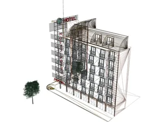 Small Passanger Hotel (Sofia, Bulgaria) 3D Model