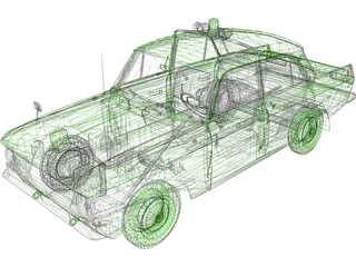 AZLK Moskvitch 412 (1972) 3D Model