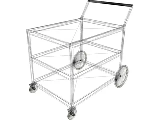 Library Cart 3D Model