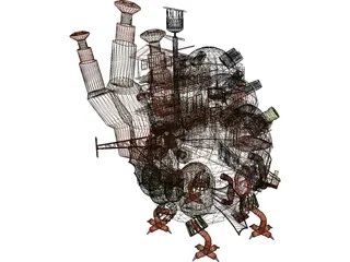 Howl Moving Castle 3D Model