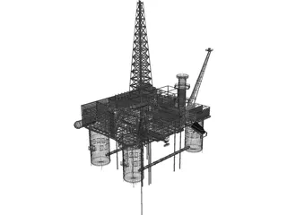 Oil Platform 3D Model