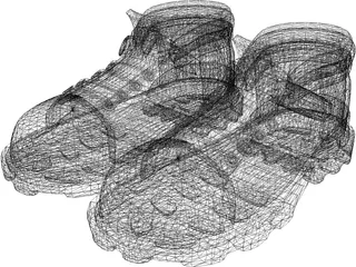 Outdoor Trekking Shoes 3D Model