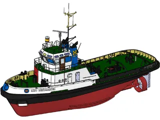 Tug Boat 3D Model