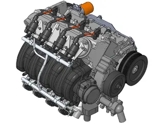 GM LS3 Engine 3D Model