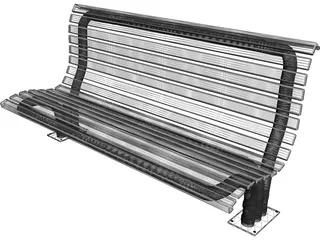 Park Bench 3D Model