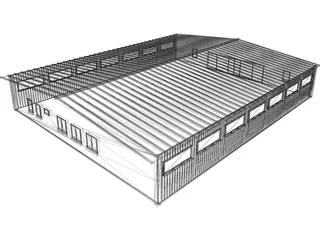 Industrial Warehouse 3D Model