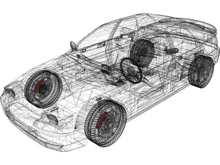 Mazda 323F 3D Model