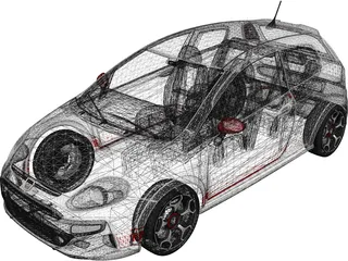 Fiat Punto Abarth (2011) 3D Model