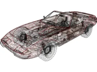 Ferrari 365 GTS4 Daytona Spyder (1972) 3D Model