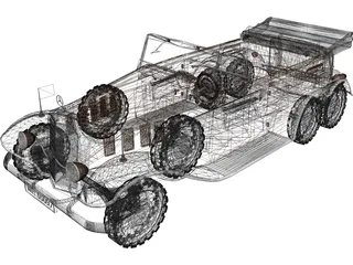 Mercedes-Benz G4 (1939) 3D Model