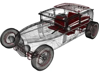 Hot Rod 3D Model