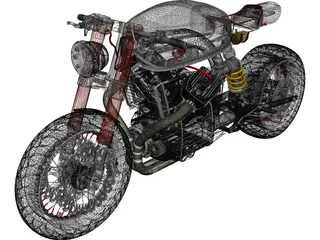 Honda CX500 3D Model