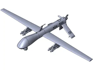 MQ-1B Predator Aircraft OAV 3D Model