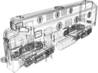 Diesel Locomotive 3D Model