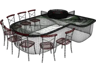 Roulette Table 3D Model