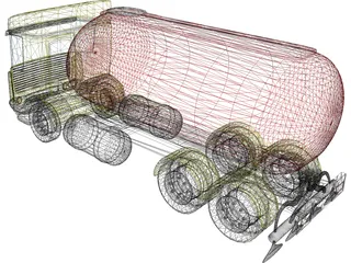 DAF Tanker Straight Truck 3D Model