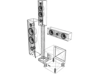 Home Cinema Set Pioneer 3D Model