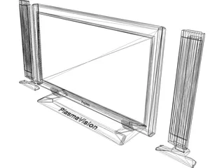 Fujitsu PlasmaVision TV 3D Model