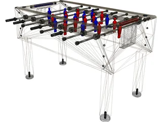 Foosball Table 3D Model