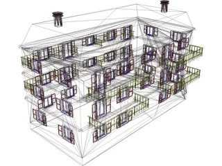 Apartment Building 3D Model