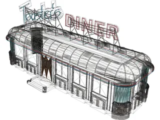 Roadside Diner 3D Model