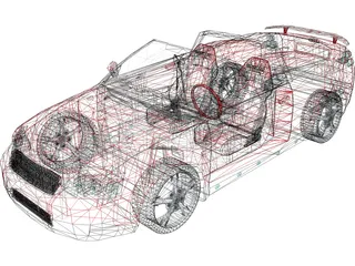 Audi A4 Cabrio [Tuned] 3D Model