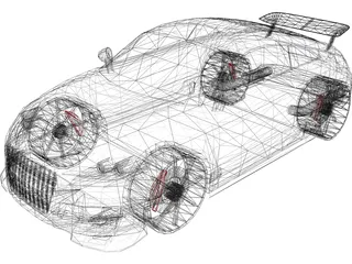 Audi TT Quattro [Tuned] 3D Model