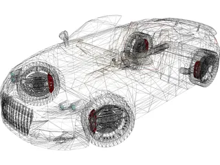 Audi TT Cabrio Roadster [Tuned] 3D Model