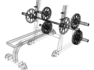 Bench Press 3D Model