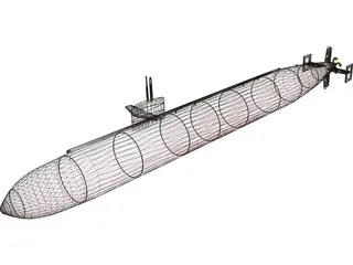 USS Dallas 3D Model