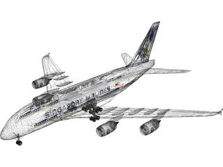 Airbus A380-800 3D Model