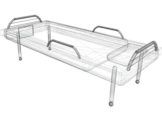 Hospital Bed 3D Model