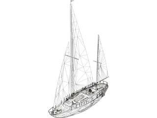 Sailboat 3D Model