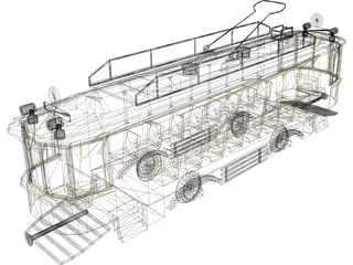 Trolley Russian WW1 Type-H 3D Model