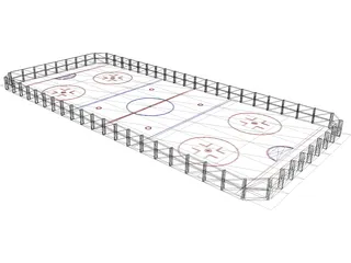 Ice Hockey Course 3D Model