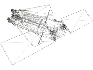 Iridium Constellation Satellite 3D Model