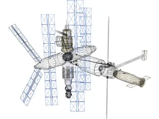 MIR Space Station 3D Model