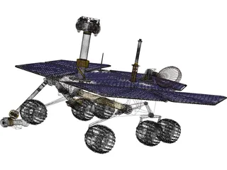 Mars Spirit Rover Exploration 3D Model